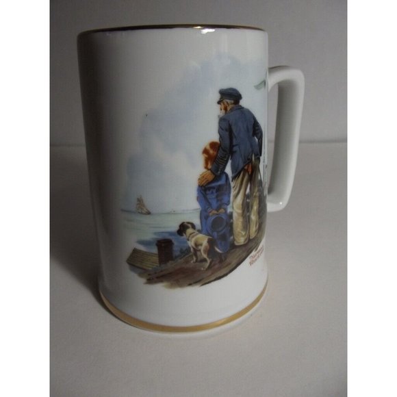 Norman Rockwell Museum 1985 Looking Out to Sea Coffee Mug Cup Art Collection - Picture 3 of 12